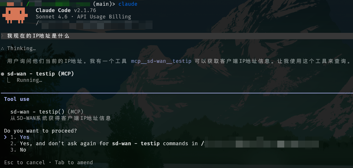Claude Code使用MCP服务器查询IP-授权