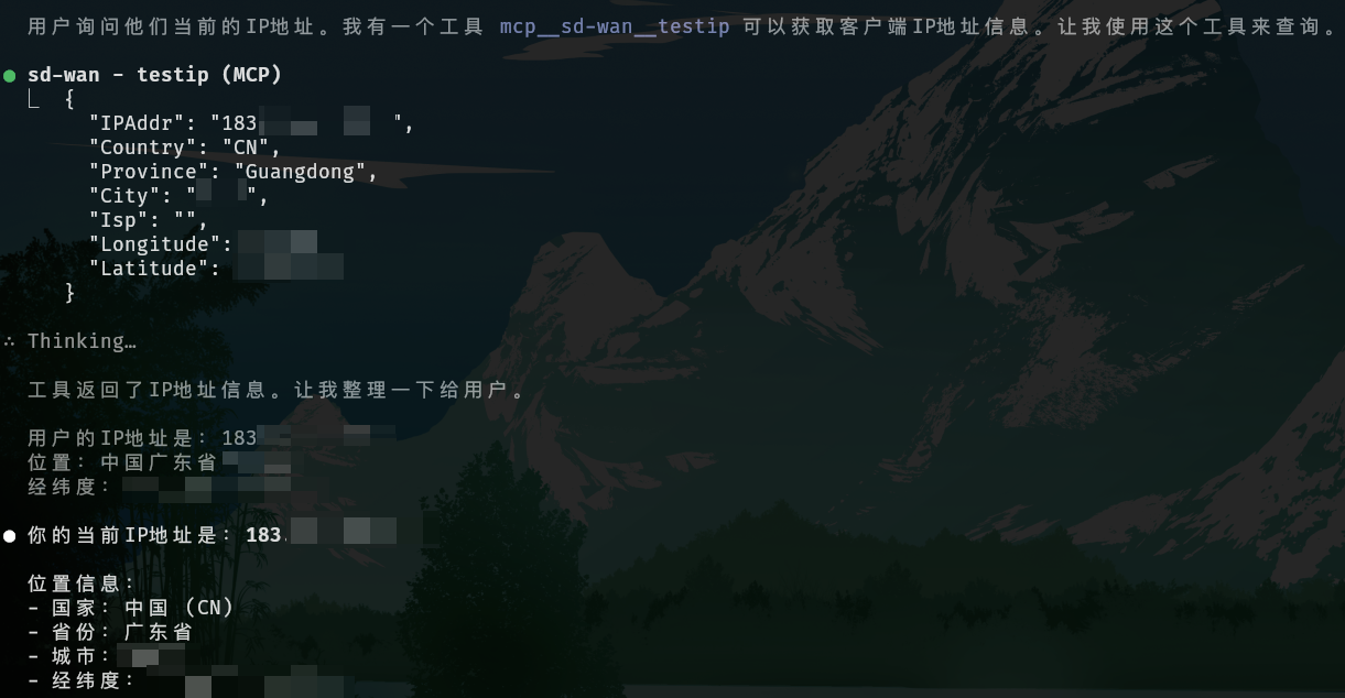 Claude Code使用MCP服务器查询IP